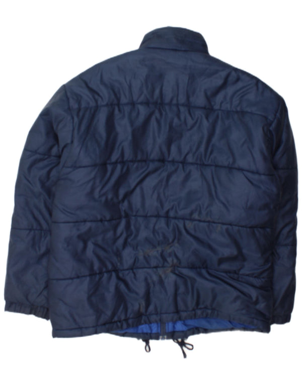 Reebok Mens Padded Jacket UK 40 Large Navy Blue Nylon Sports