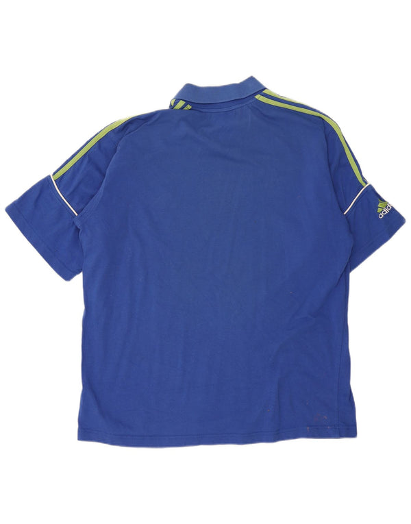Adidas Herren Poloshirt UK 44/46 Große blaue Baumwolle
