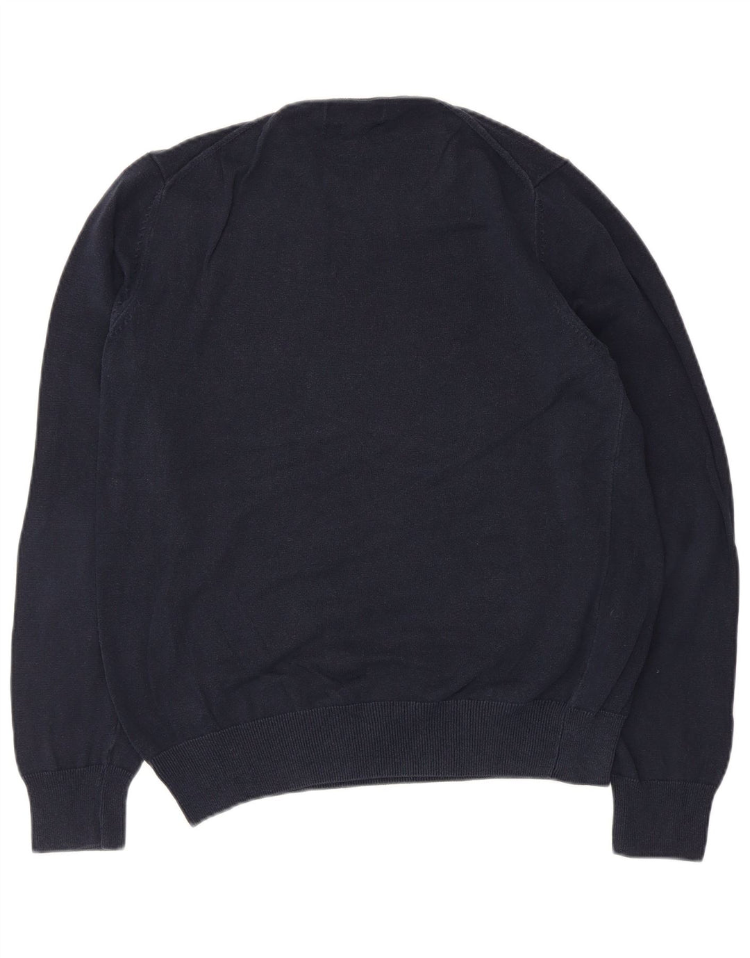 Marks & Spencer Herren-Pullover mit Rundhalsausschnitt, groß, marineblaue Baumwolle