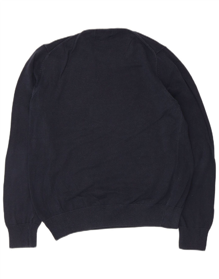 Marks & Spencer Herren-Pullover mit Rundhalsausschnitt, groß, marineblaue Baumwolle