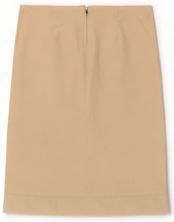 Max & Co. Damen Cordrock UK 10 Small W29 Beige Baumwolle