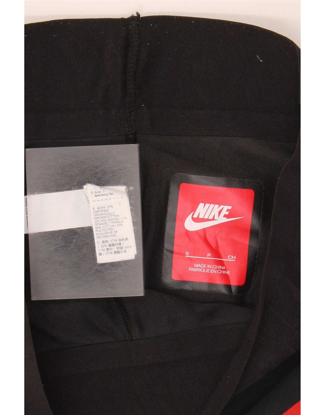 Nike Damen Leggings UK 10 Small Schwarz Colourblock Baumwolle