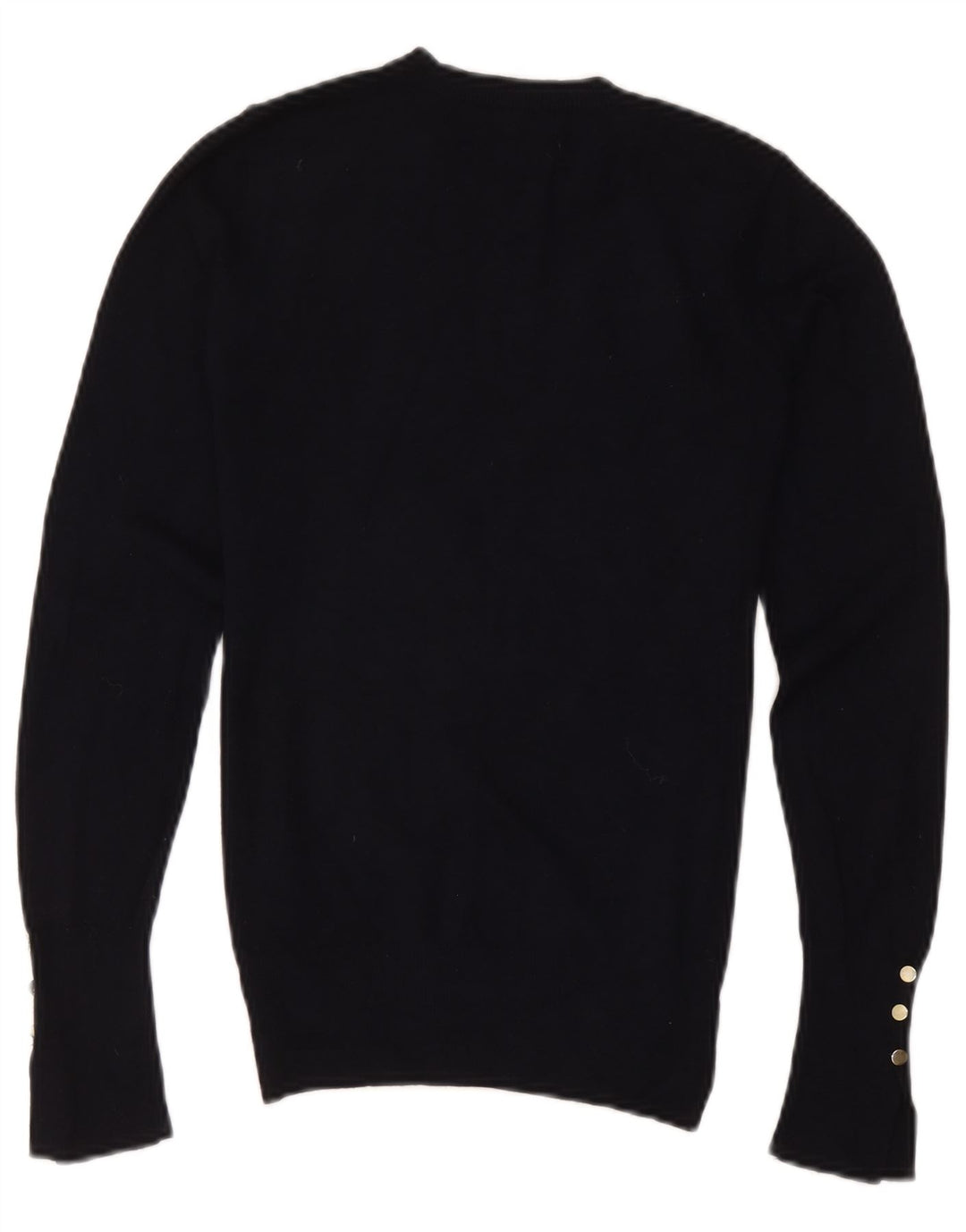 Zara Damen-Pullover mit Rundhalsausschnitt, UK 12, mittlere schwarze Viskose