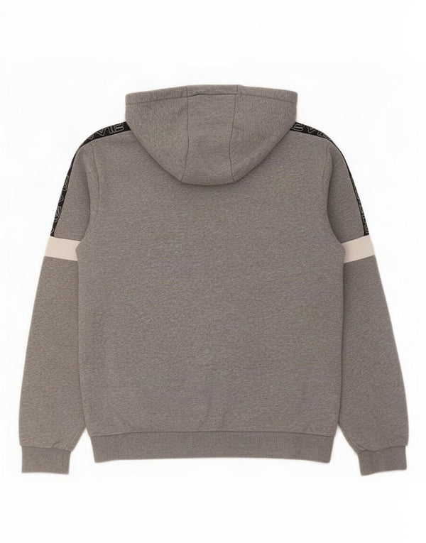 Fila Herren-Kapuzenpullover aus mittelgrauer Colourblock-Baumwolle