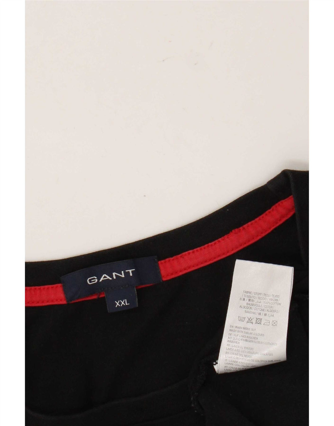 Gant Herren Grafik T-Shirt Top 2XL Schwarz Baumwolle