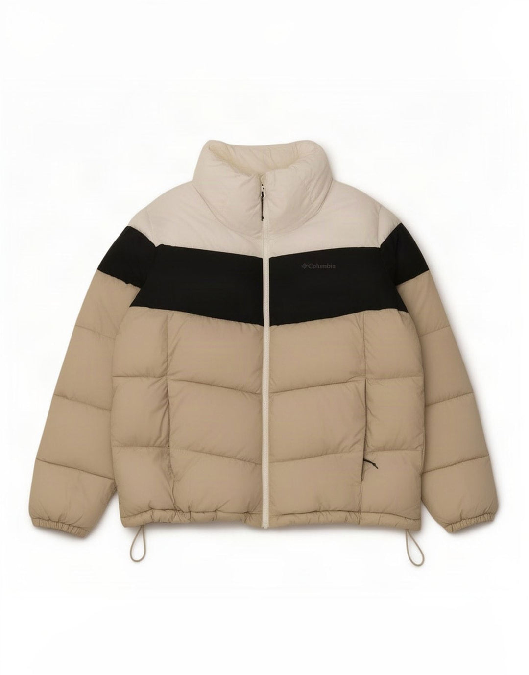 Columbia Herren Wattierte Jacke UK 42 XL Beige Colourblock Polyester