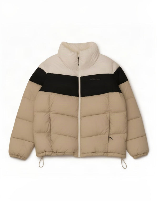 Columbia Herren Wattierte Jacke UK 42 XL Beige Colourblock Polyester