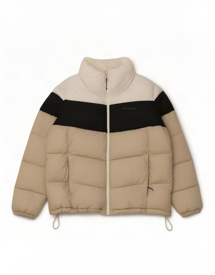 Columbia Herren Wattierte Jacke UK 42 XL Beige Colourblock Polyester