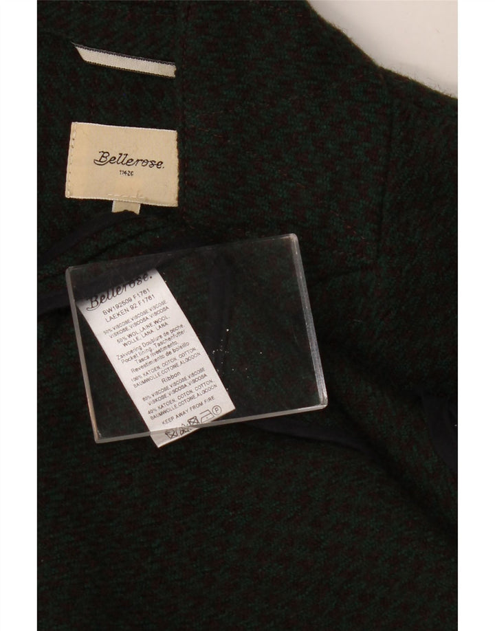 BELLEROSE Damen Robe Mantel US 2 XS Khaki Hahnentrittwolle