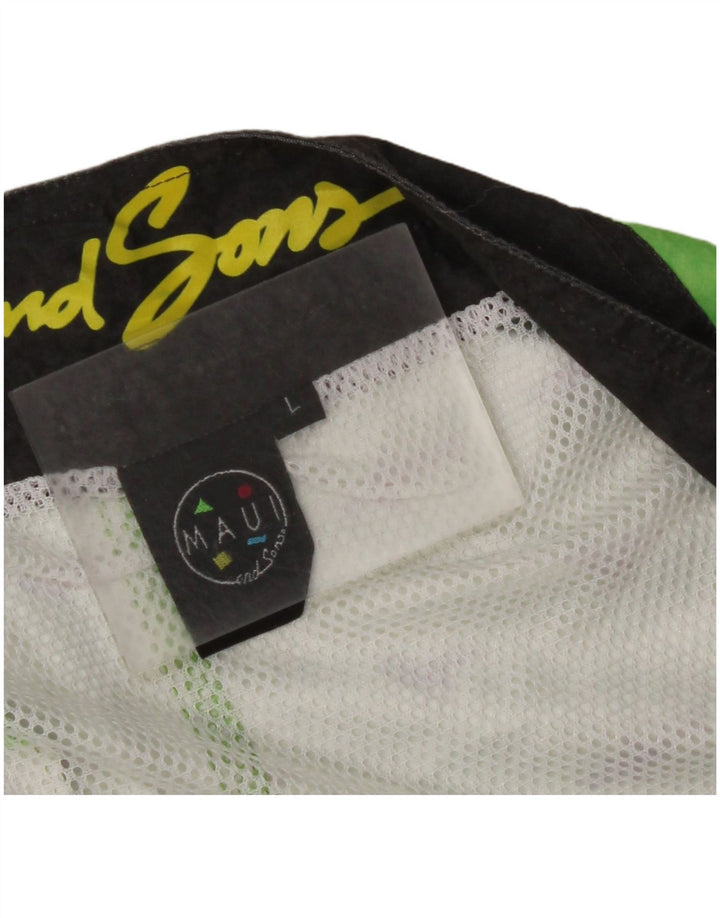 MAUI AND SONS Herren-Badeshorts mit Grafik, mittelgrüne Baumwolle