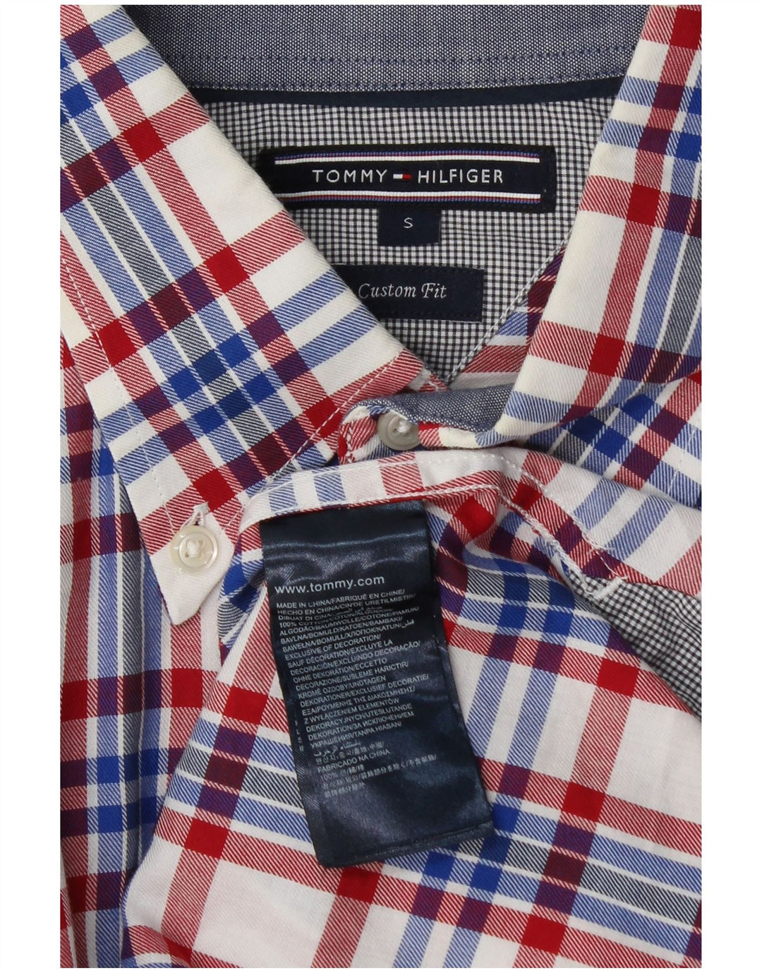 Tommy Hilfiger Herren-Hemd mit individueller Passform, klein, mehrfarbig, kariert, Baumwolle