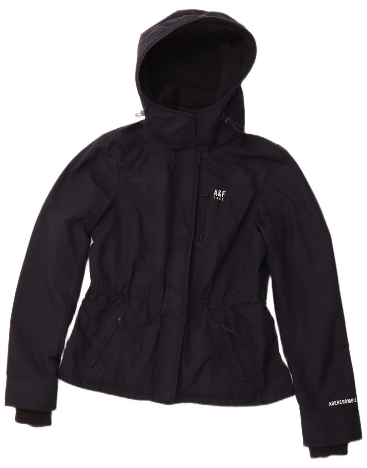 ABERCROMBIE & FITCH Womens Windbreaker Jacket UK 14 Medium Navy Blue