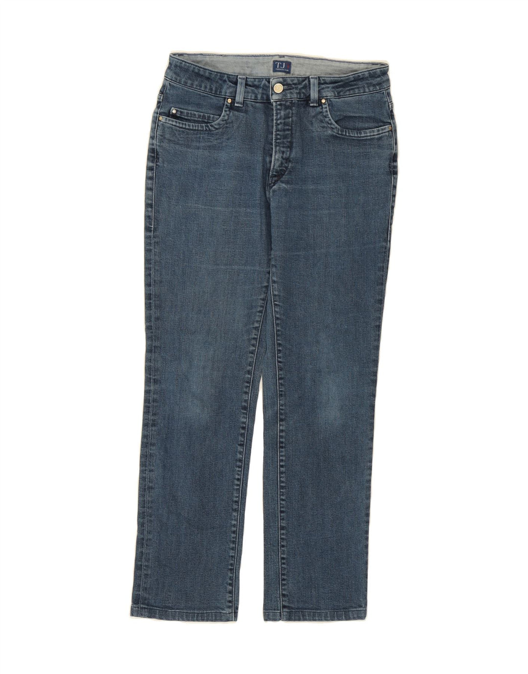 TRUSSARDI Womens Straight Jeans W29 L29 Blue Cotton Vintage Trussardi and Second-Hand Trussardi from Messina Hembry 