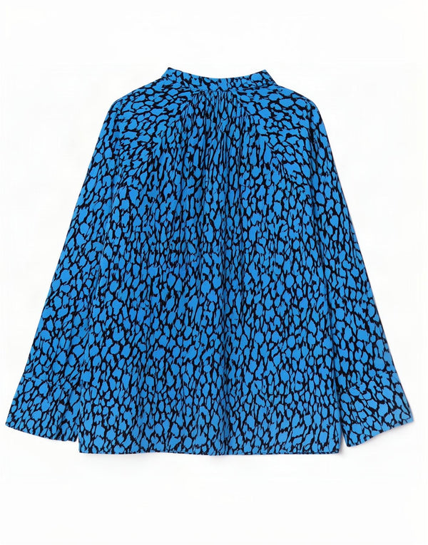 Marks & Spencer Damen Langarm-Blusenoberteil UK 12 Mittelblau