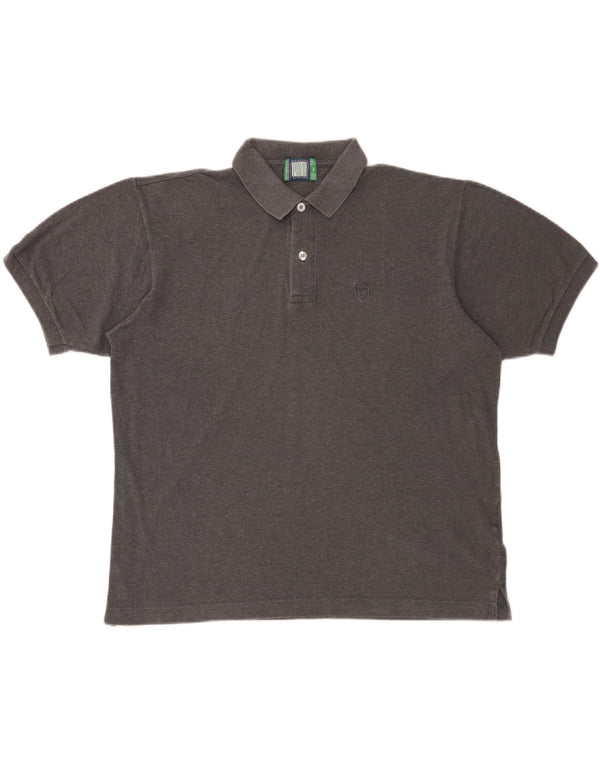Sergio Tacchini Herren-Poloshirt, große graue Baumwolle