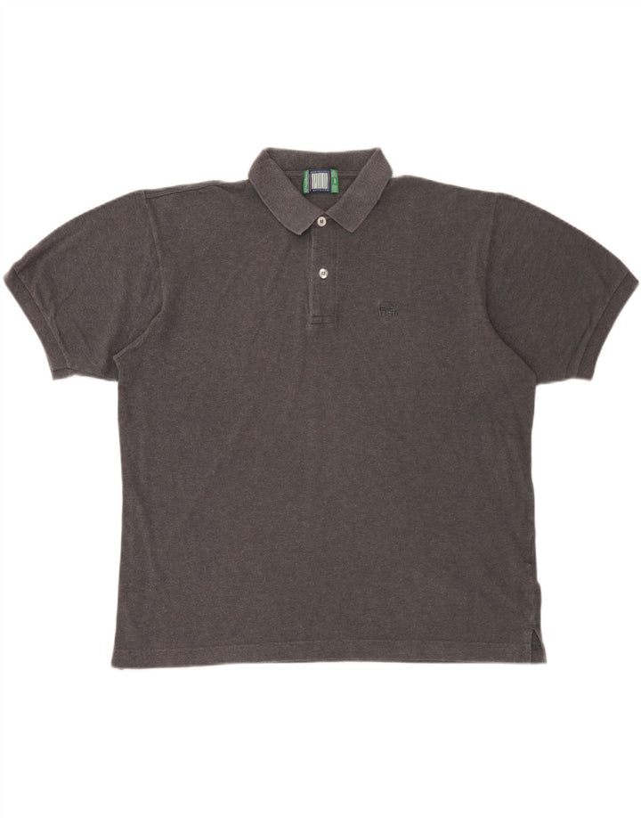 Sergio Tacchini Herren-Poloshirt, große graue Baumwolle