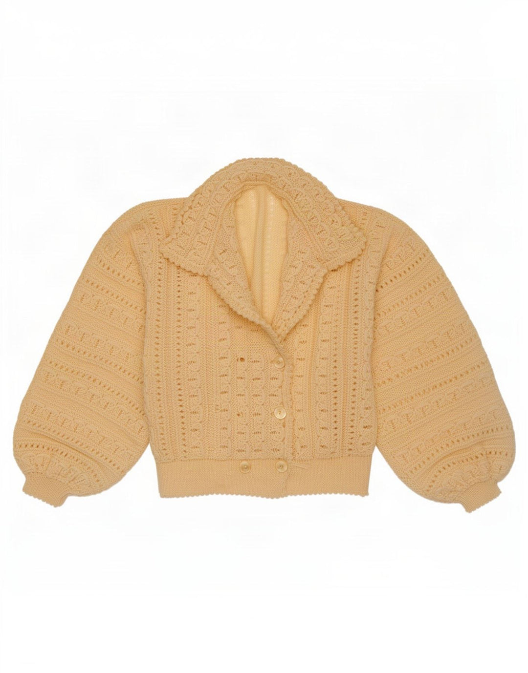 Vintage Damen Cardigan Pullover UK 14 Medium Off White