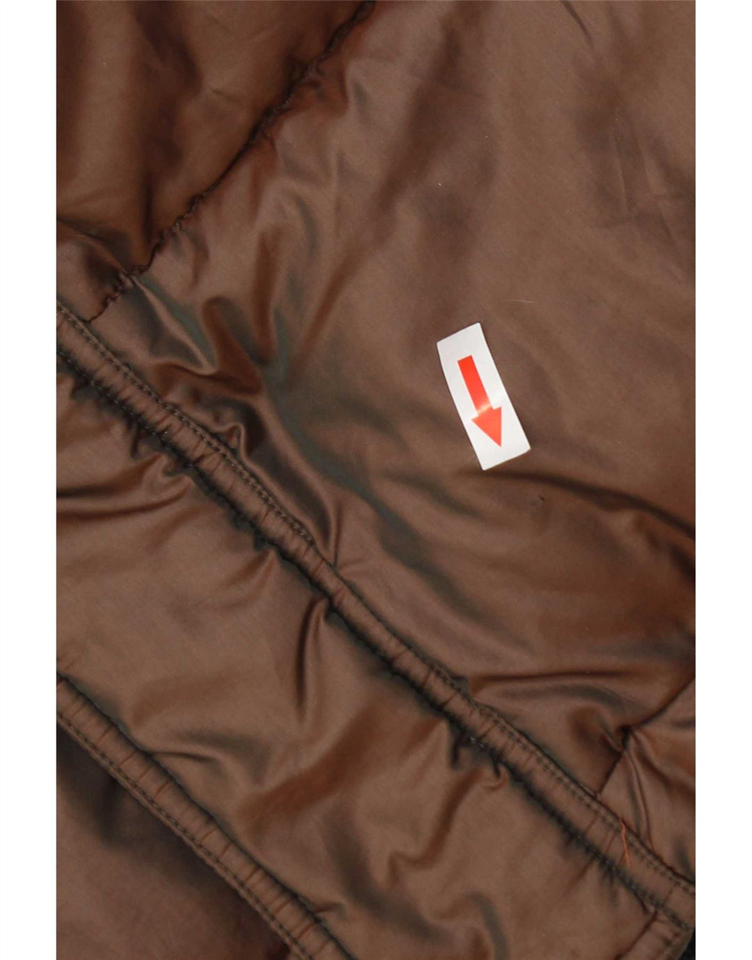Sergio Tacchini Wattierte Herrenjacke mit Kapuze, UK 38, Mittelbraun, Polyamid