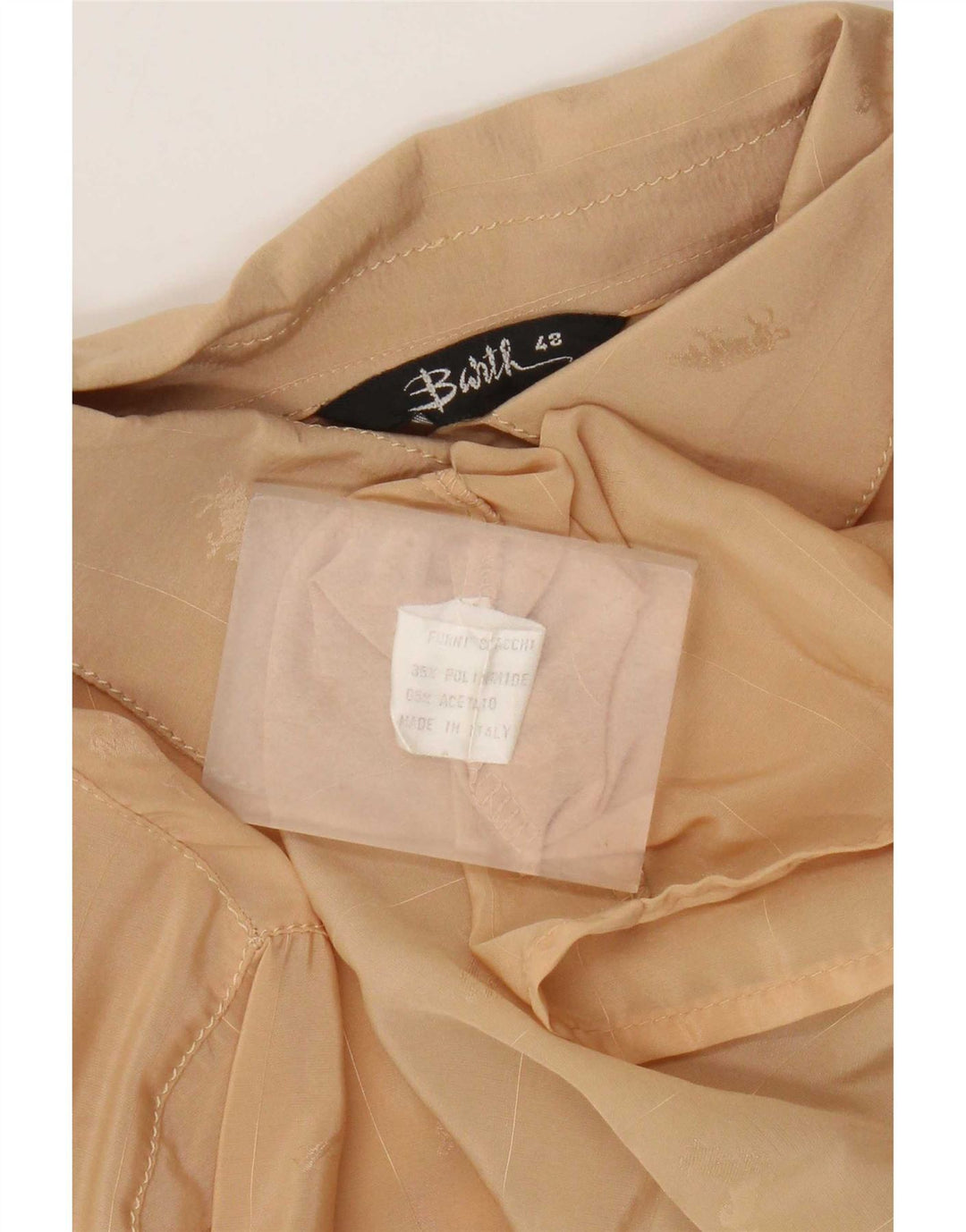 Barth Womens Abstract Pattern Langarm-Hemdbluse IT 42 Mittelbeige