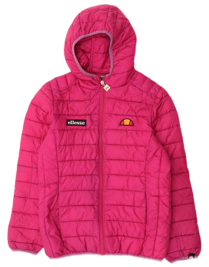 Ellesse Wattierte Jacke mit Kapuze für Mädchen, 12–13 Jahre, Rosa, Polyester