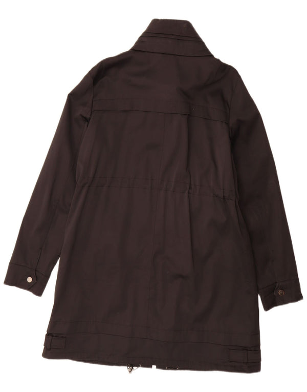 Zara Damen-Parka mit Kapuze, UK 14, mittelschwarz