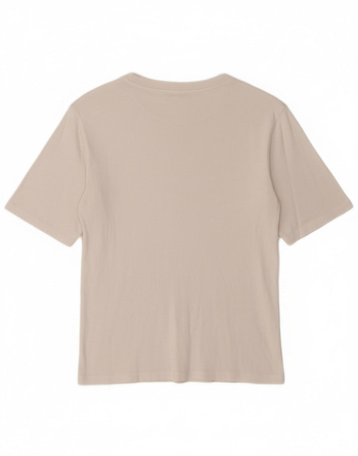 ZARA Womens Crop T-Shirt Top UK 12 Medium White Cotton