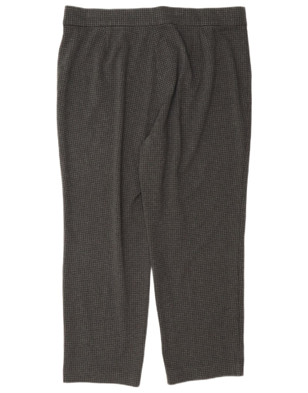 Marks & Spencer Damen-Hose, kurz geschnitten, UK 18, XL, W36, L26, grauer Hahnentrittmuster