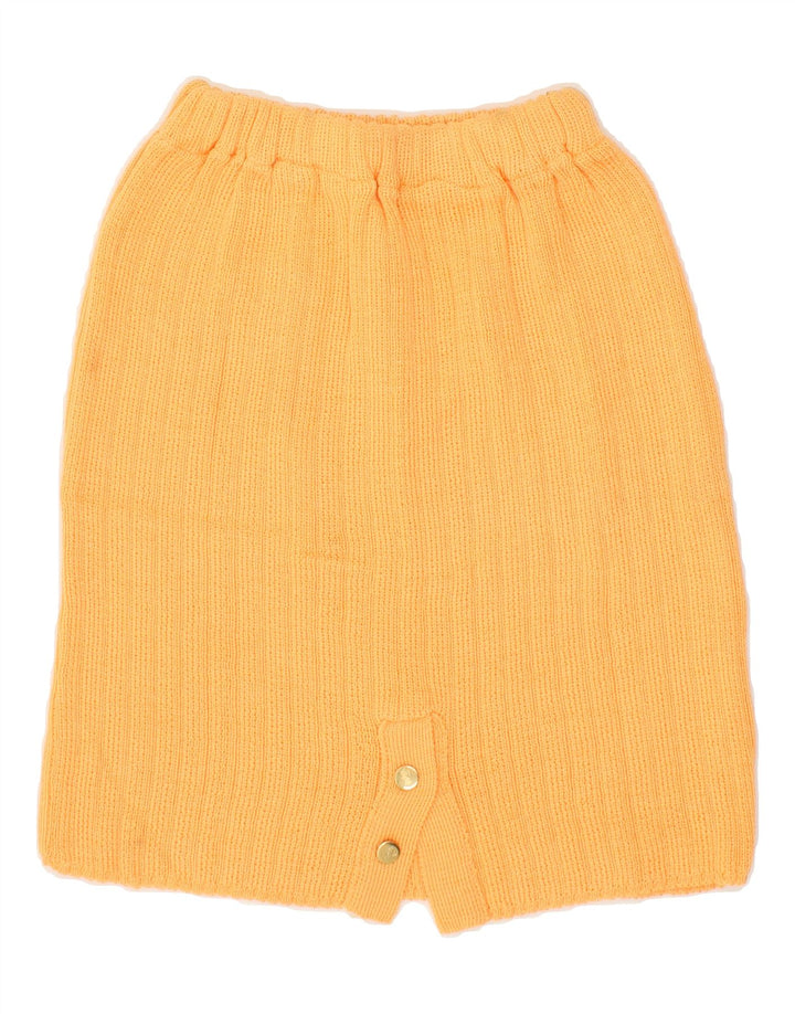 VINTAGE Womens Straight Skirt W26 Small  Yellow Vintage Vintage and Second-Hand Vintage from Messina Hembry 