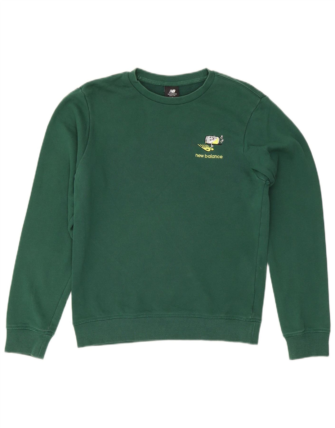 New Balance Herren-Sweatshirt-Pullover, klein, grüne Baumwolle