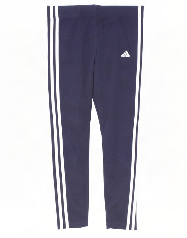 Adidas Leggings für Mädchen, 13–14 Jahre, marineblaue Baumwolle