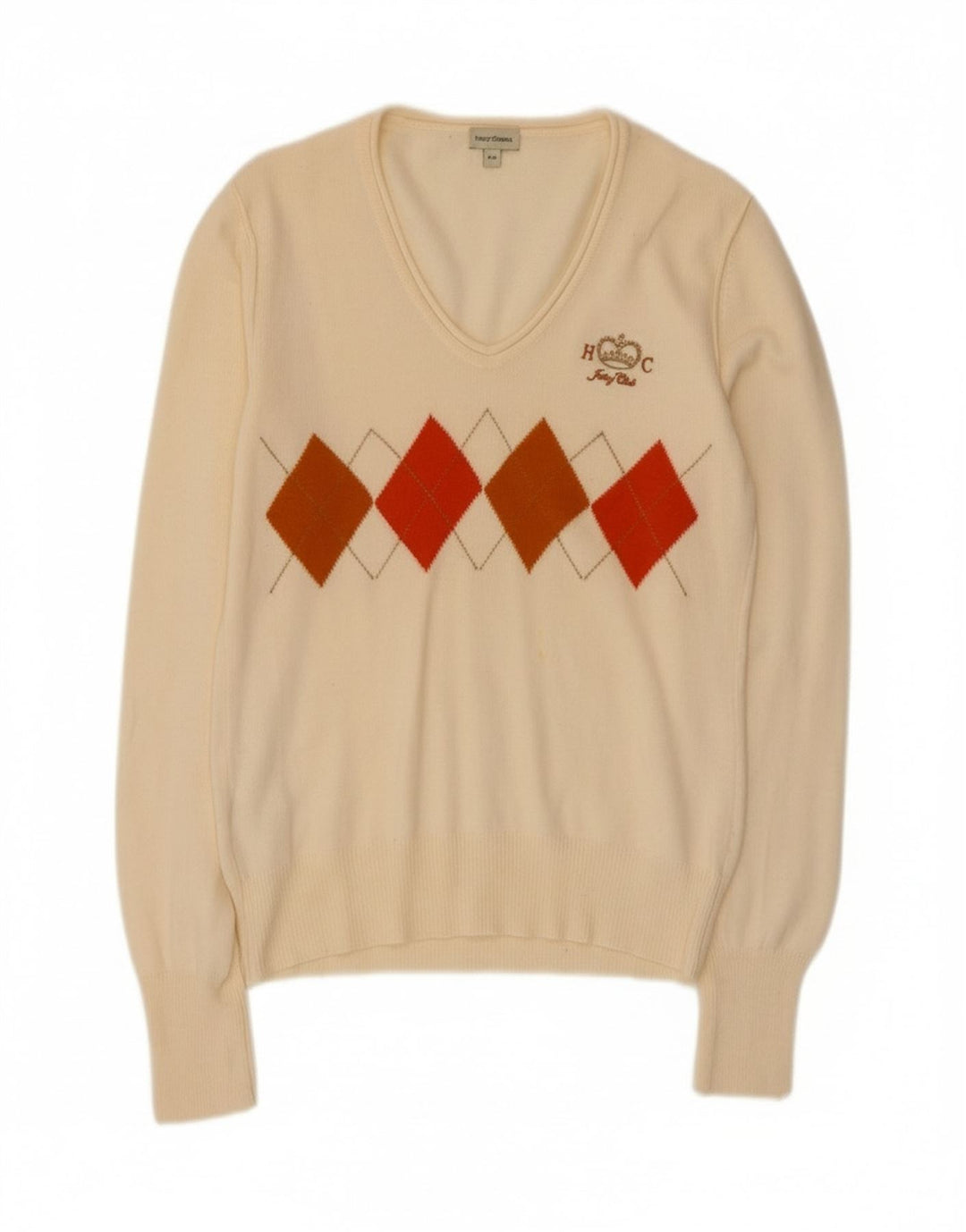 Henry Cottons Damen-Pullover mit V-Ausschnitt IT 46 Large Off White