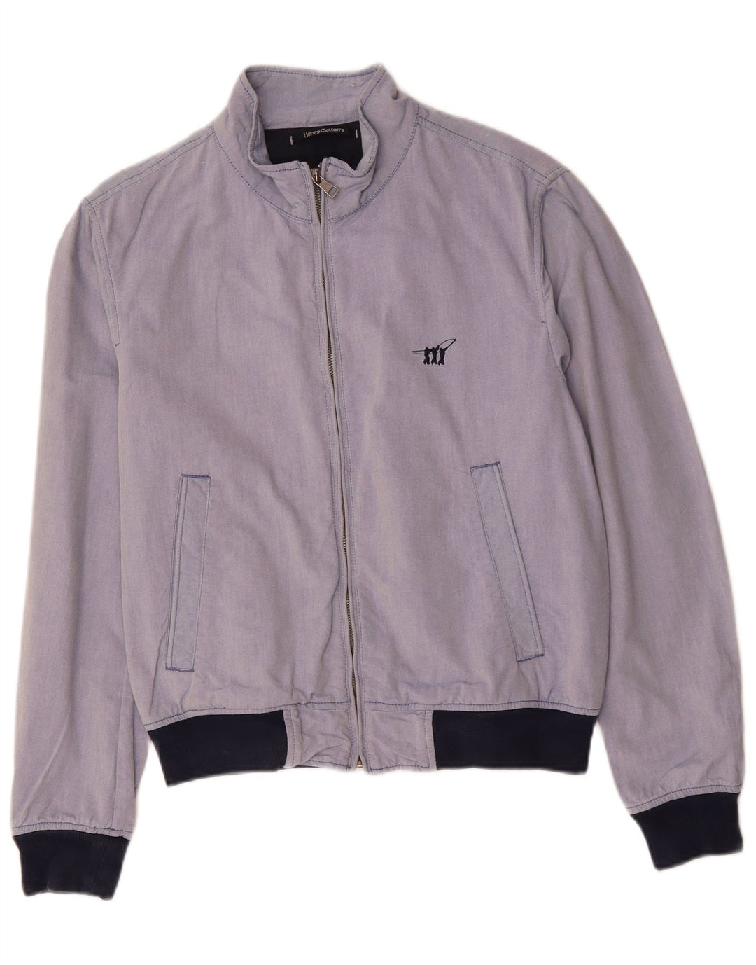 Henry Cottons Herren Bomberjacke IT 50 Large Lila Baumwolle