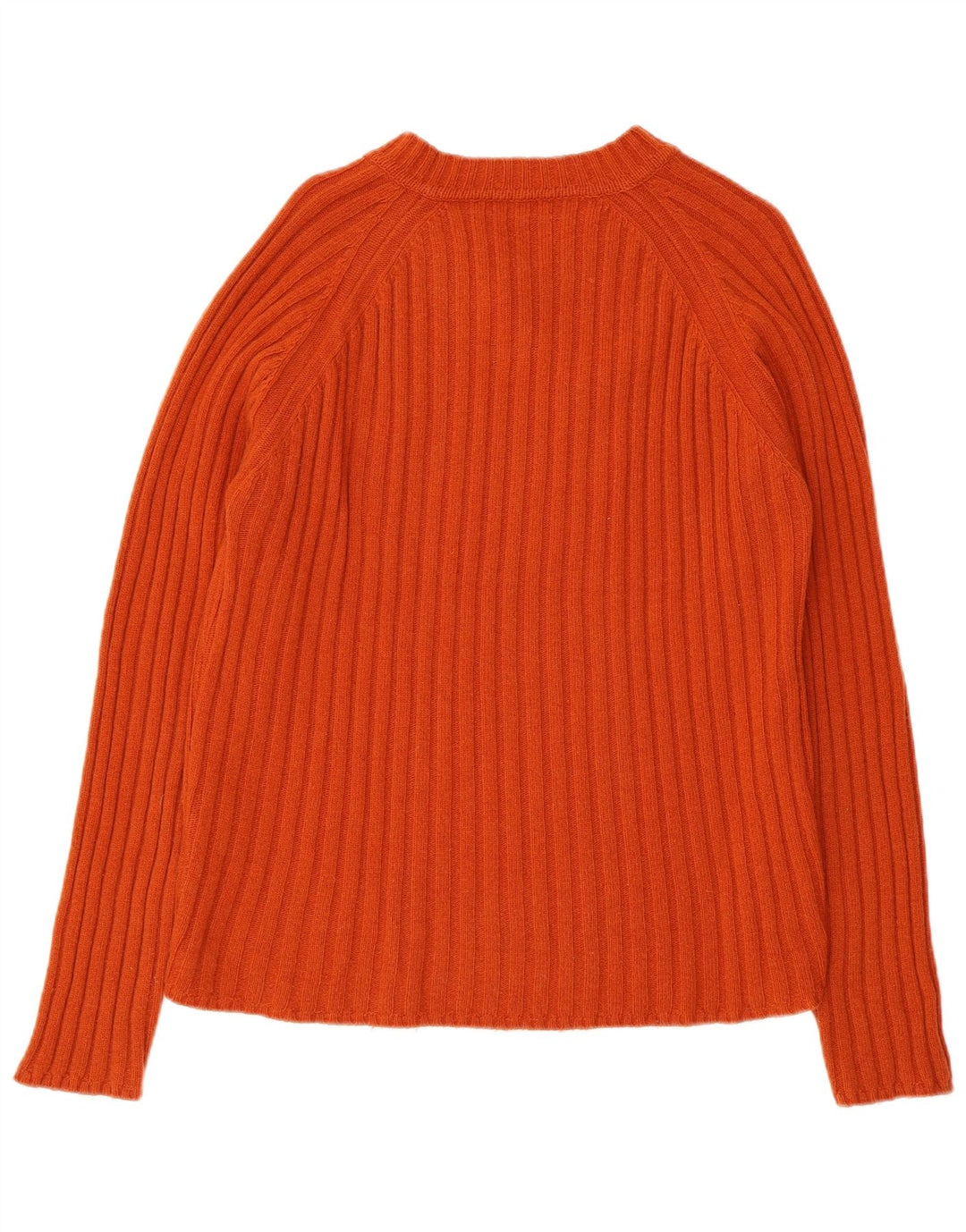 Gas Damen-Pullover mit V-Ausschnitt, UK 14, große orangefarbene Wolle