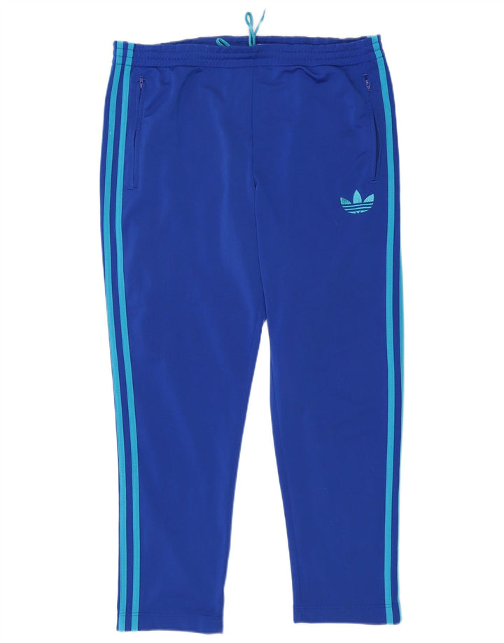 Adidas Herren-Trainingshose aus mittelblauem Polyester