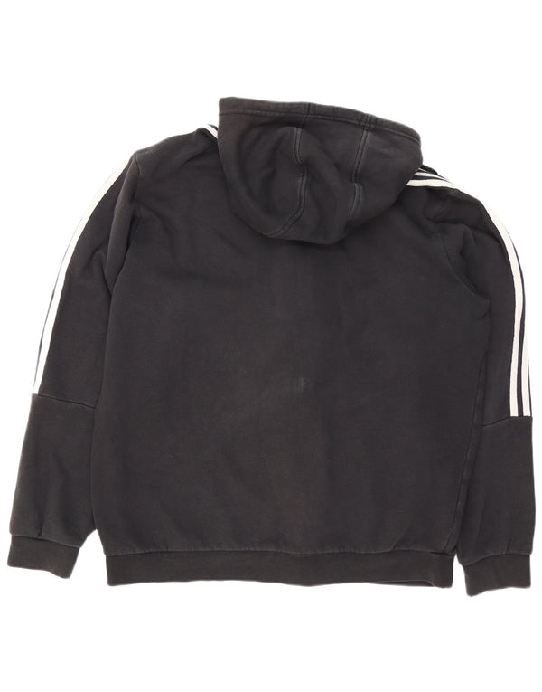 Adidas Herren Zip Hoodie Pullover XL Schwarz Baumwolle Sport