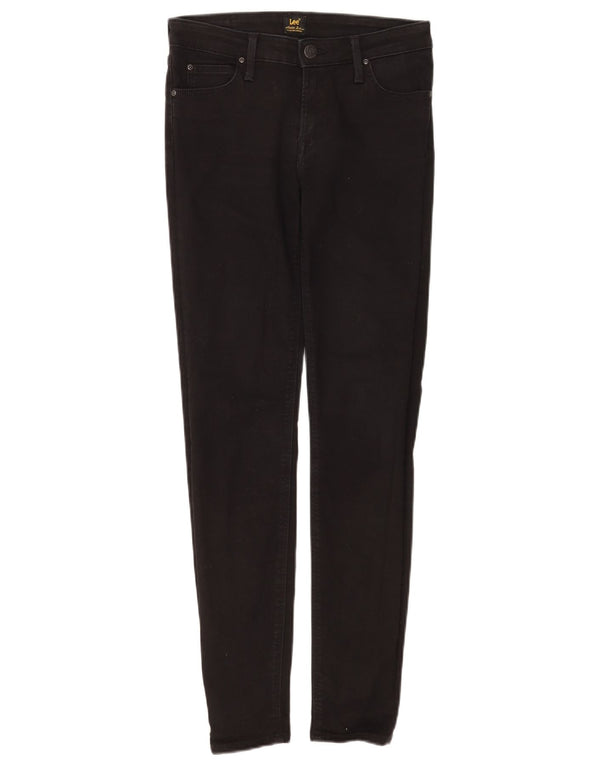 Lee Damen Scarlett Skinny Jeans W28 L33 Schwarze Baumwolle