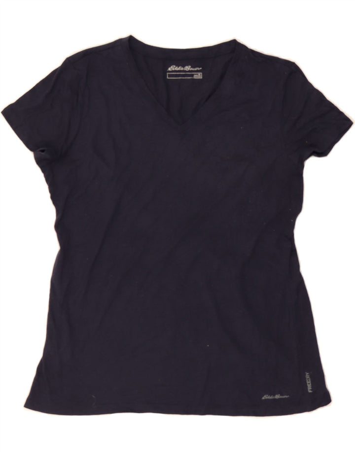 EDDIE BAUER Womens T-Shirt Top UK 18 XL Navy Blue Polyester Vintage Eddie Bauer and Second-Hand Eddie Bauer from Messina Hembry 