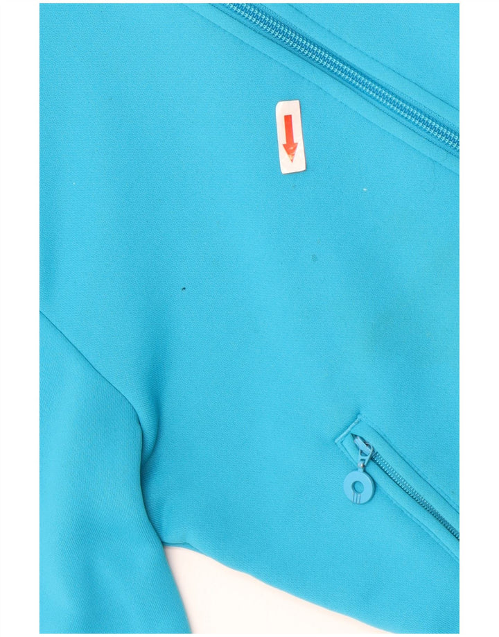Adidas Damen Trainingsanzug Top Jacke UK 8 Small Blau Polyester