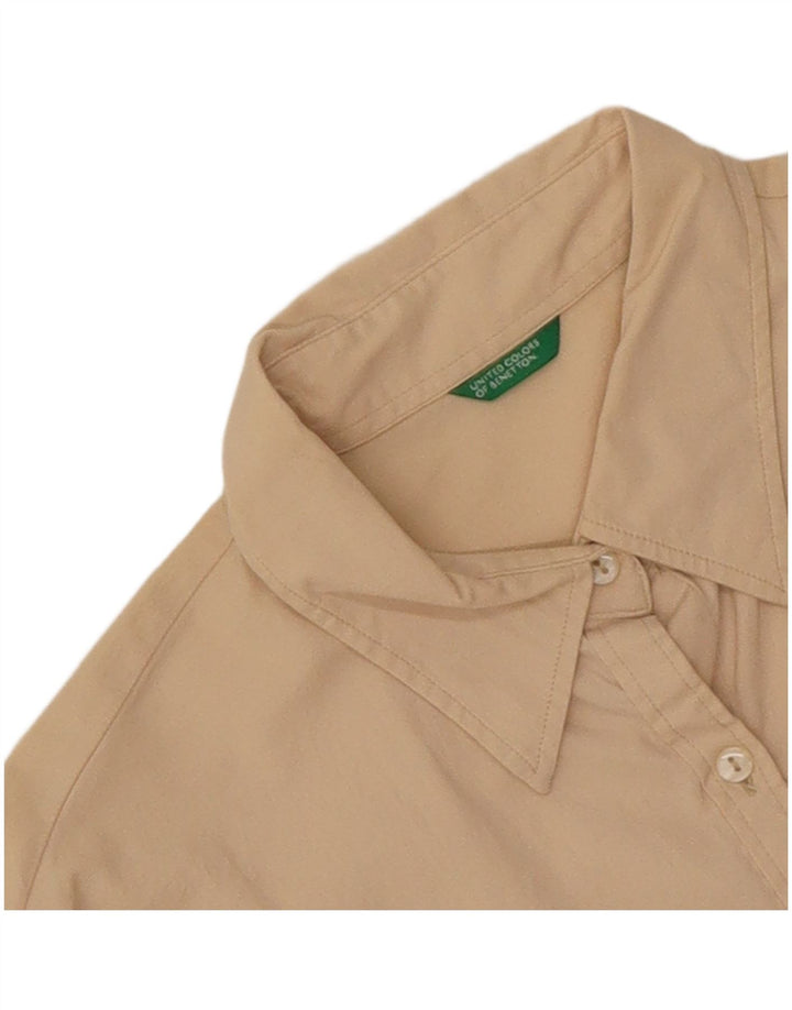 Benetton Damen-Hemd UK 16 Large Beige
