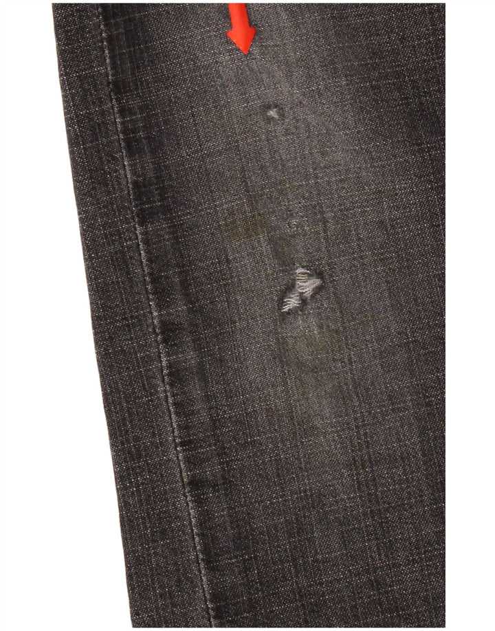 Levi's Damen 505 Distressed Straight Jeans US 6 Medium W30 L32 Grau