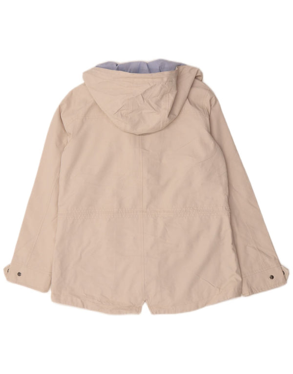 Crew Clothing Damen-Utility-Jacke mit Kapuze, UK 10, Größe S, cremefarbenes Polyester