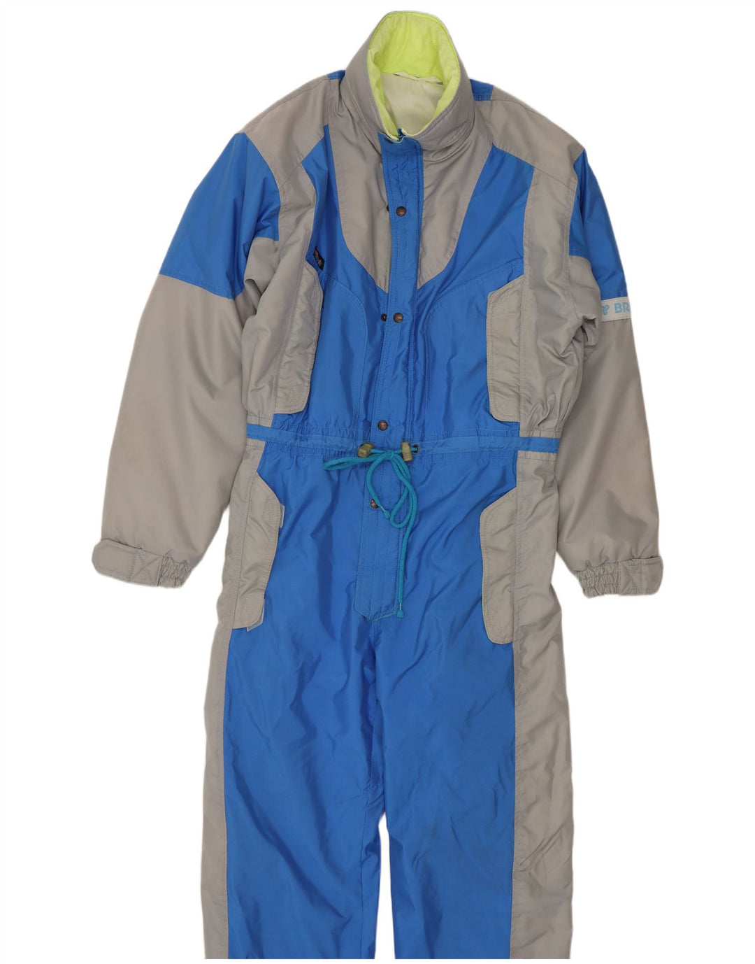 Brugi Herren-Ski-Overall, groß, blau, Farbblock