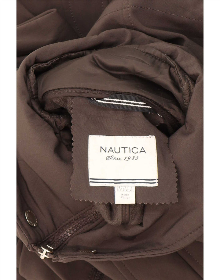 Nautica Damen Sherpa-Windbreaker-Mantel UK 18 XL Grau Polyester