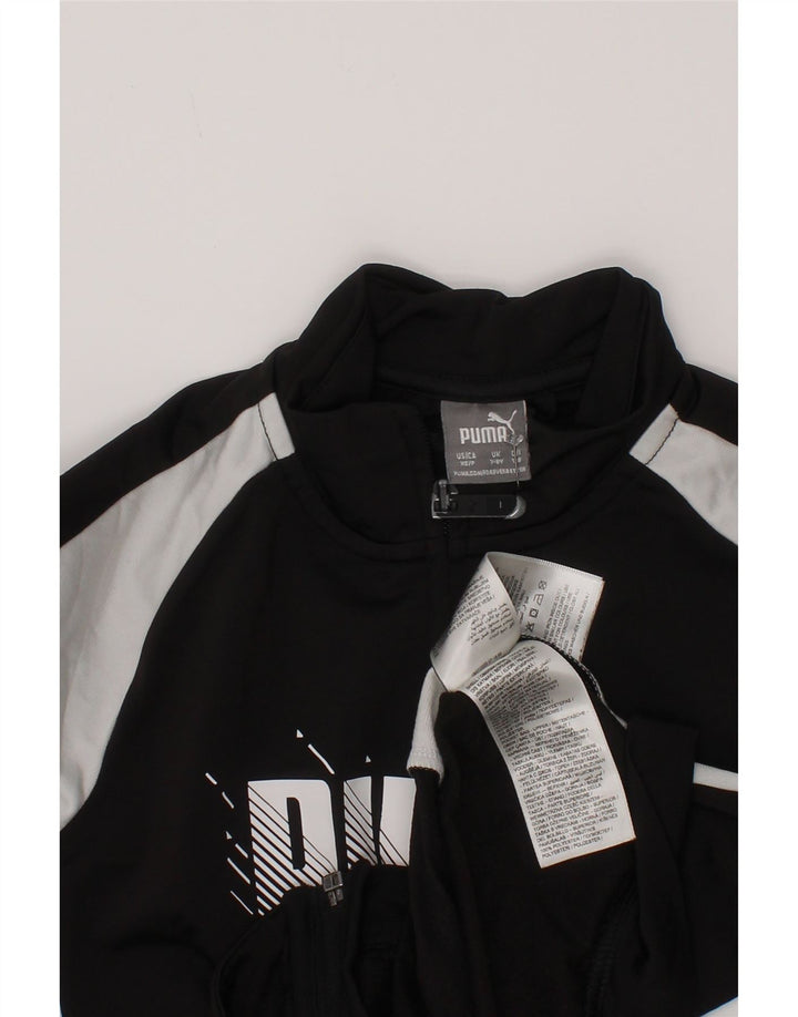 Puma Jungen Grafik-Trainingsanzug-Top-Jacke, 7–8 Jahre, Schwarz, Farbblock