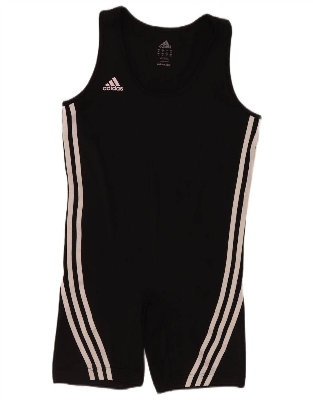 Adidas Damen Ärmelloser Playsuit UK 12 Medium Schwarz Polyester