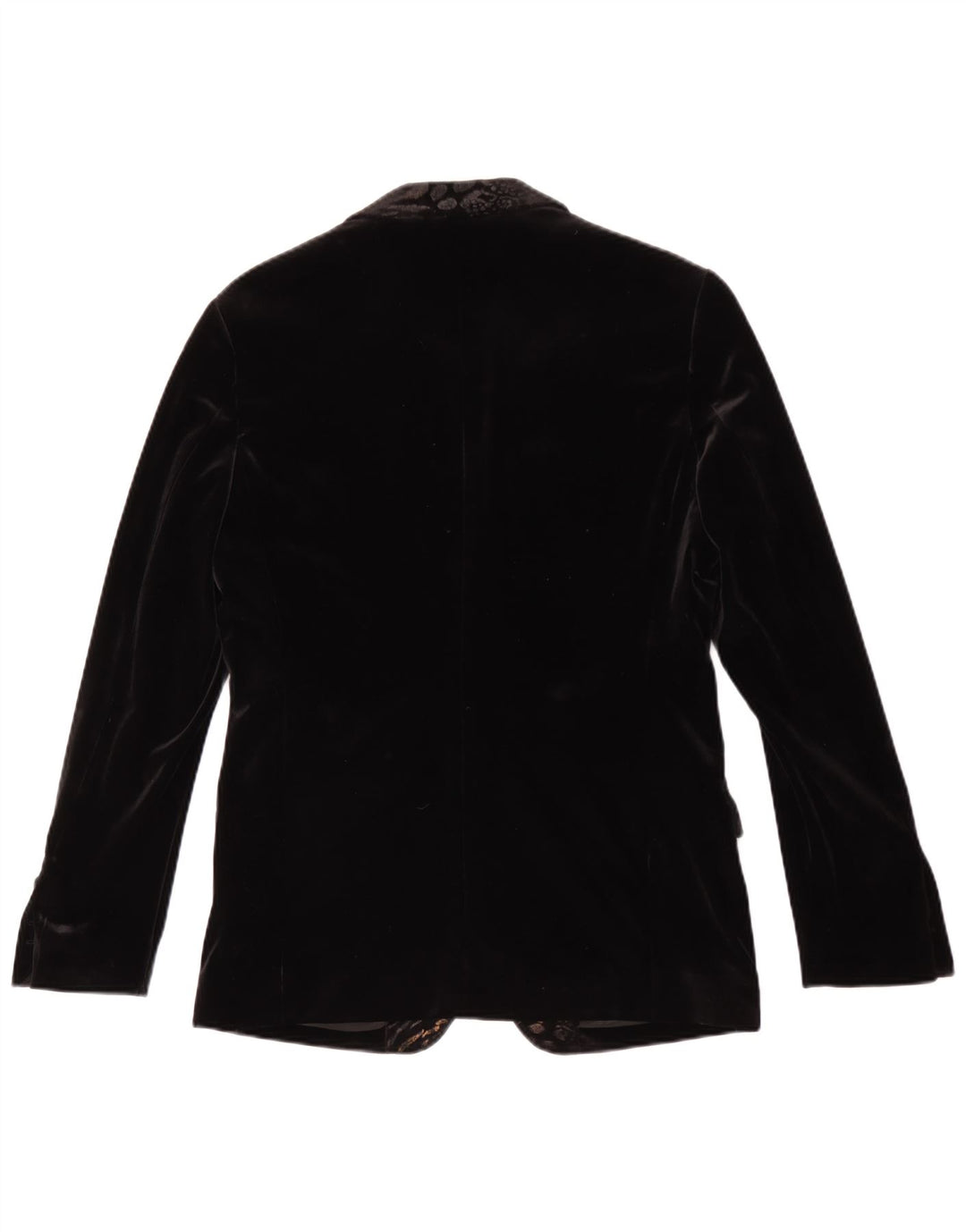 Vintage Herren 1 Knopf Samt Blazer Jacke Größe 48 Medium Schwarz
