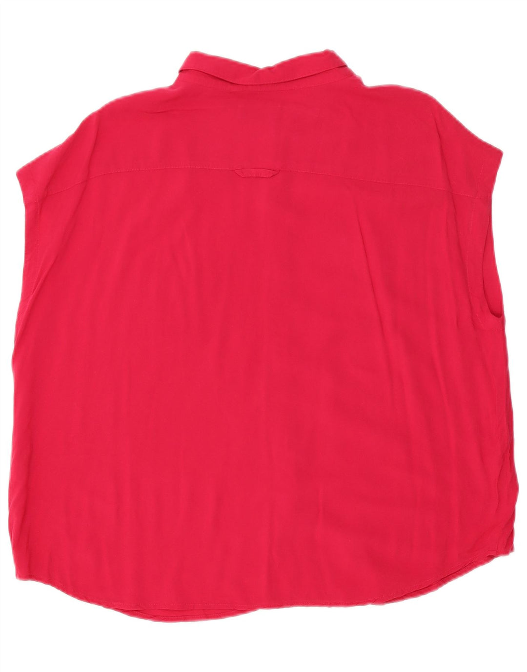 Benetton Damen ärmelloses übergroßes Hemd UK 16 Große rosa Viskose