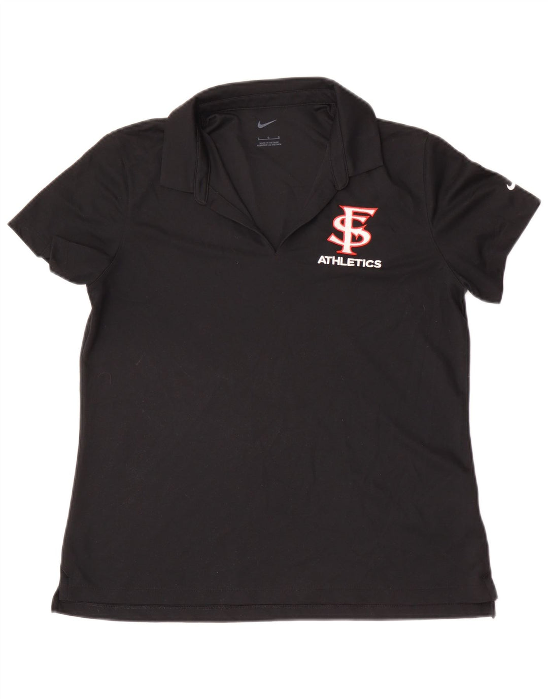 Nike Damen San Francisco Poloshirt UK 14 Large Schwarz Polyester