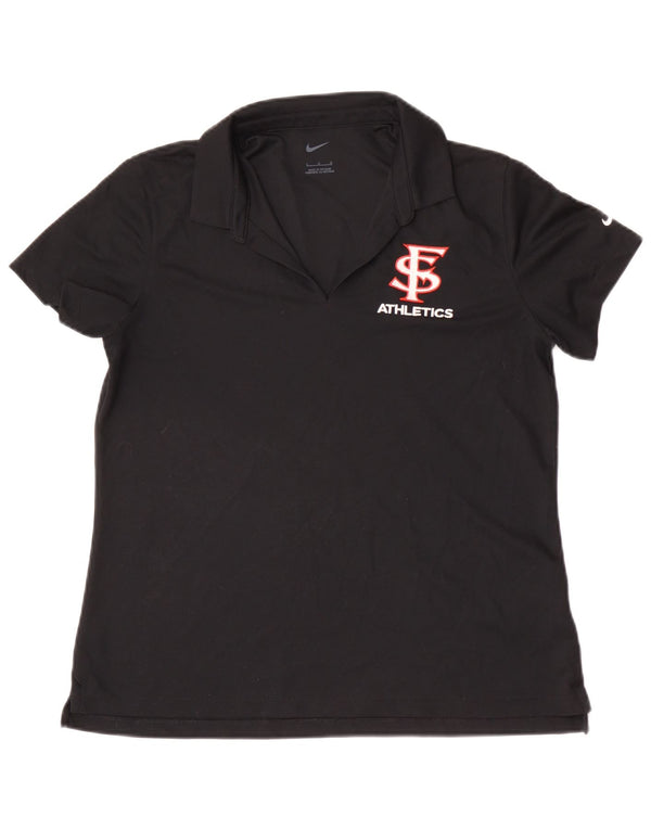 Nike Damen San Francisco Poloshirt UK 14 Large Schwarz Polyester