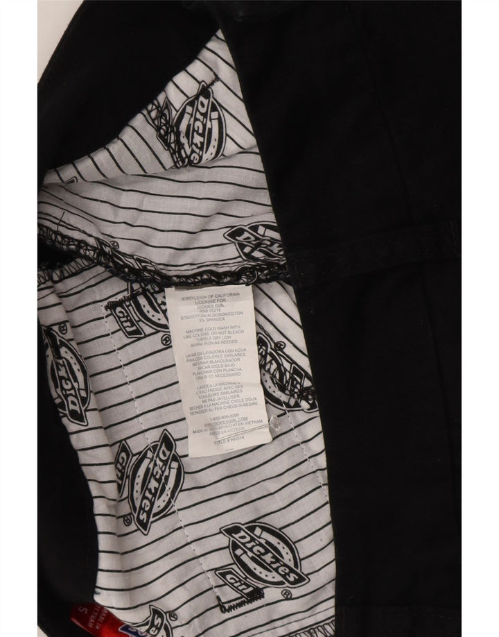 Dickies Damen gerader Rock US 5 Small W28 schwarze Baumwolle